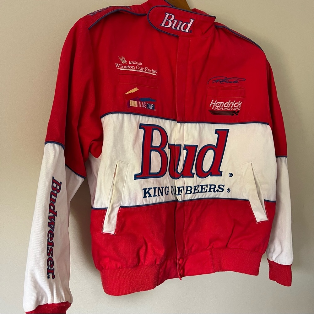 Vintage Budweiser Racing Jacket 90s NASCAR - Picture 3 of 13